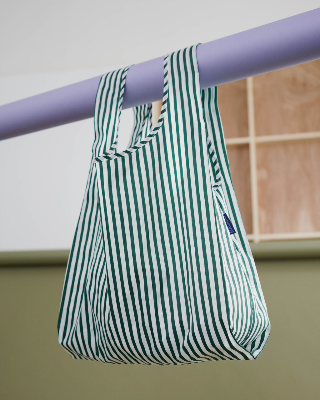 Standard Baggu - Green Hunter Stripe