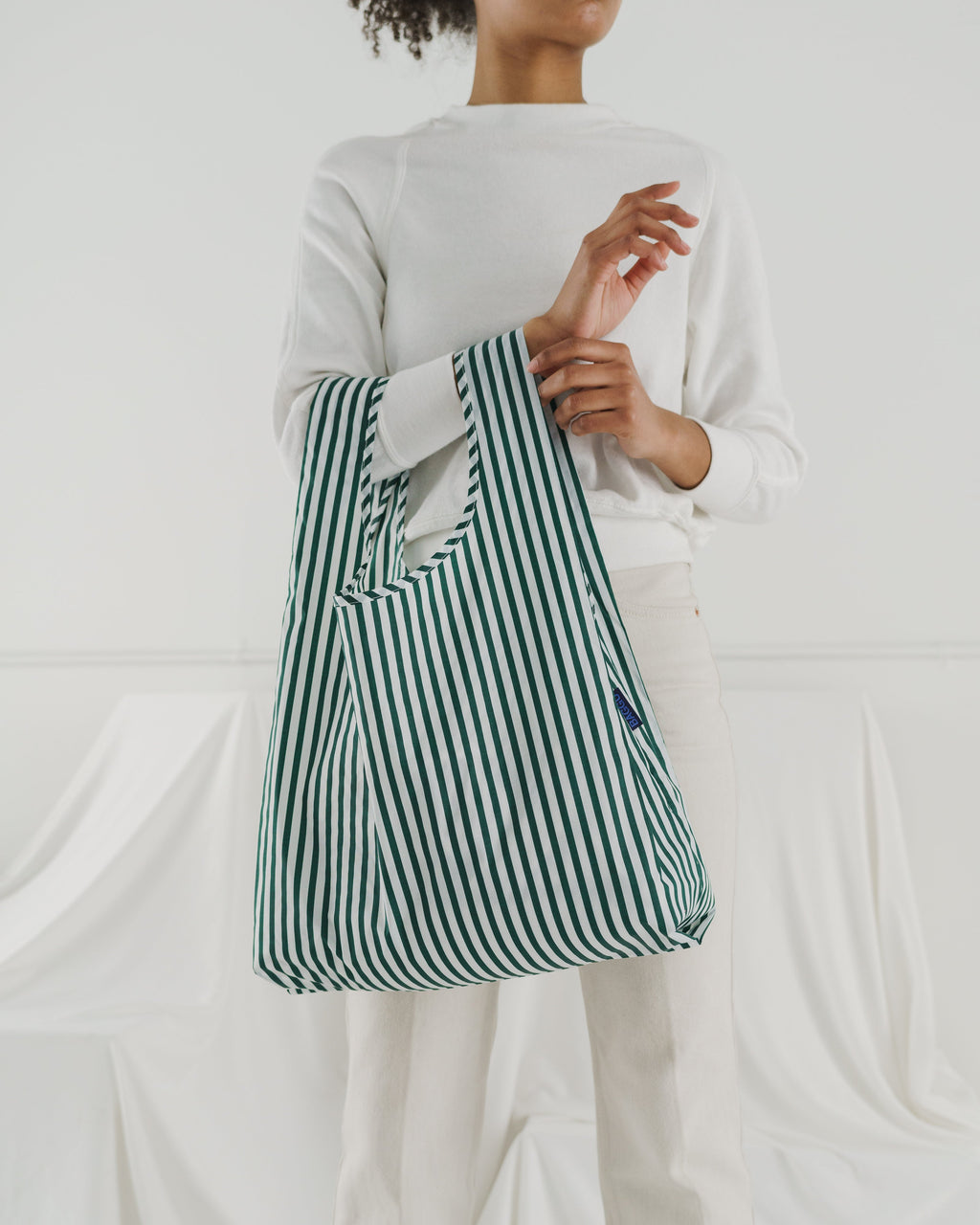 Standard Baggu - Green Hunter Stripe
