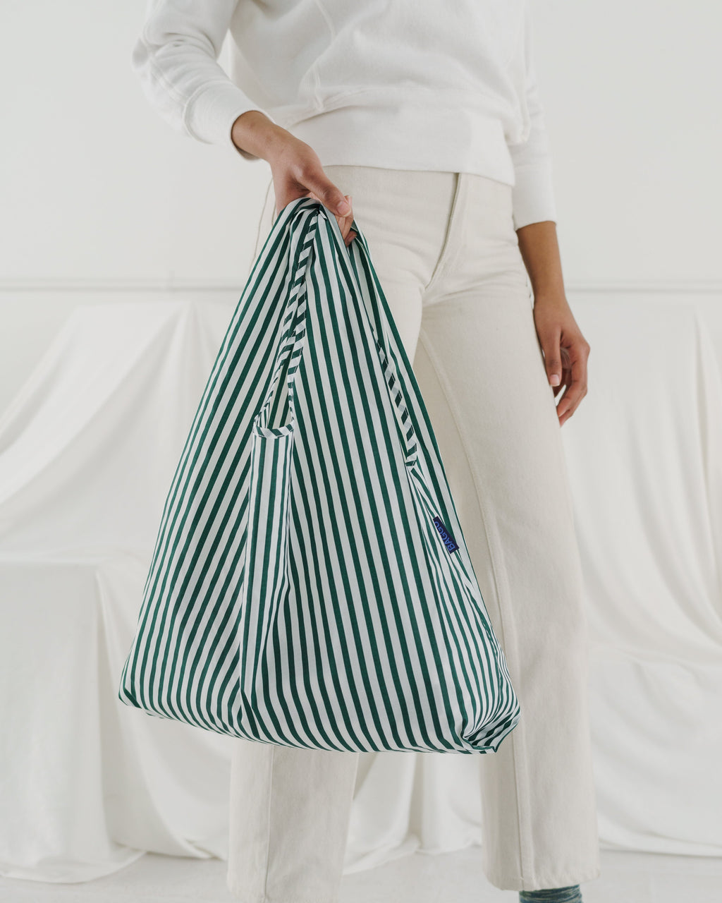 Standard Baggu - Green Hunter Stripe