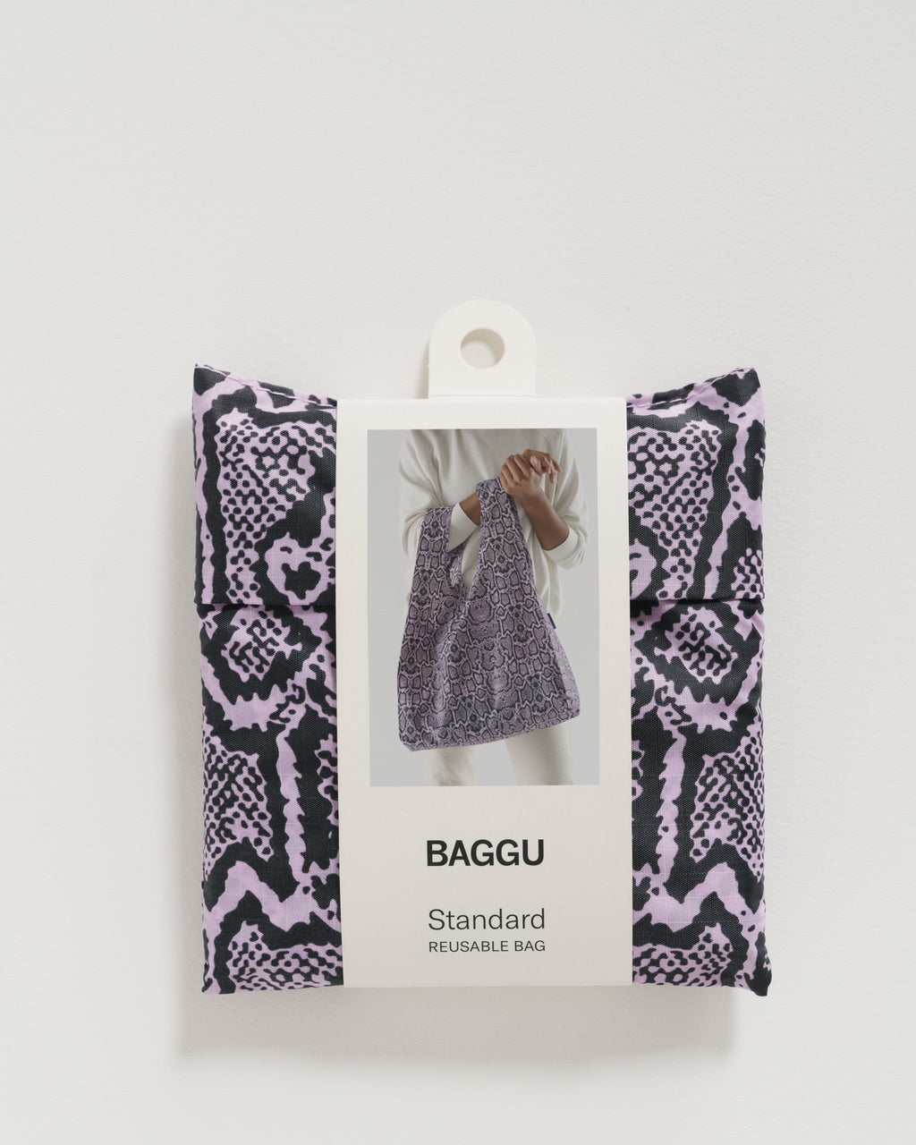 Standard Baggu - Pink Snakeskin