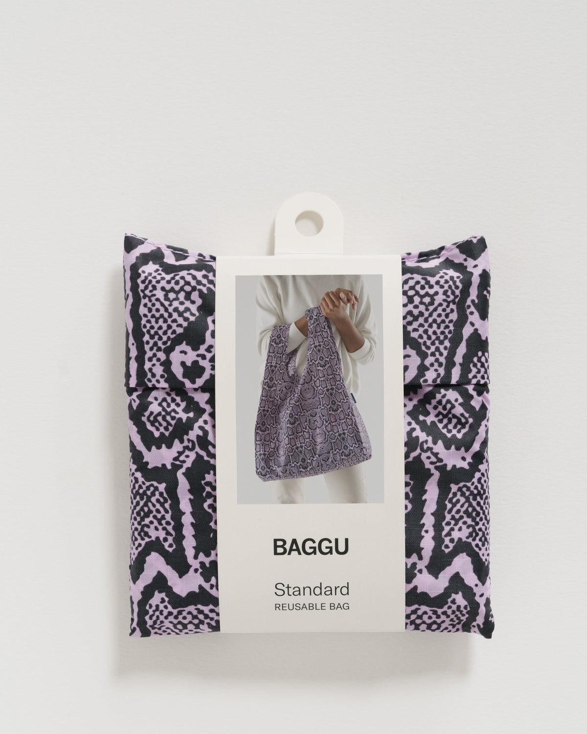 Standard Baggu - Pink Snakeskin