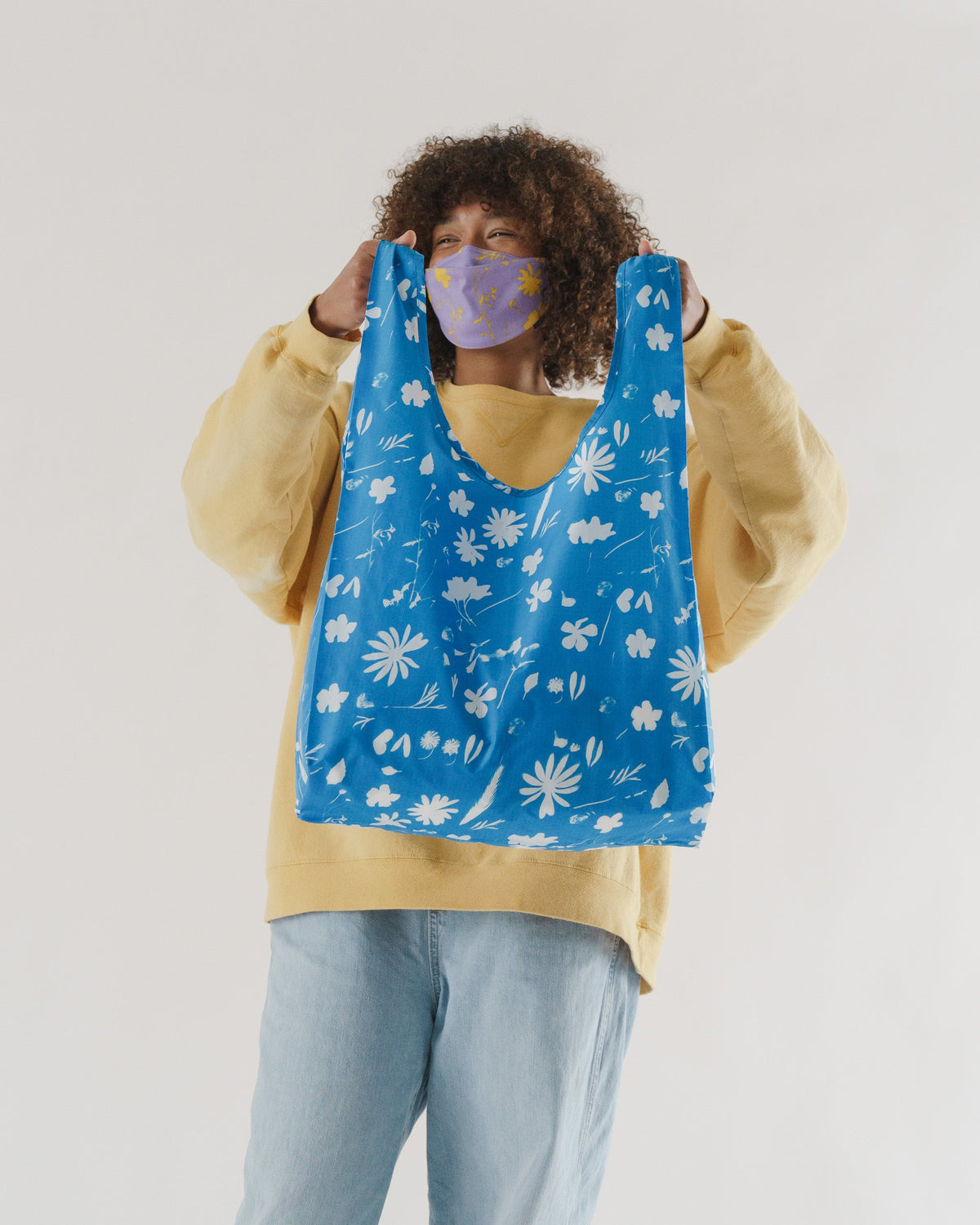 Standard Baggu - Floral Sun Print-Blue