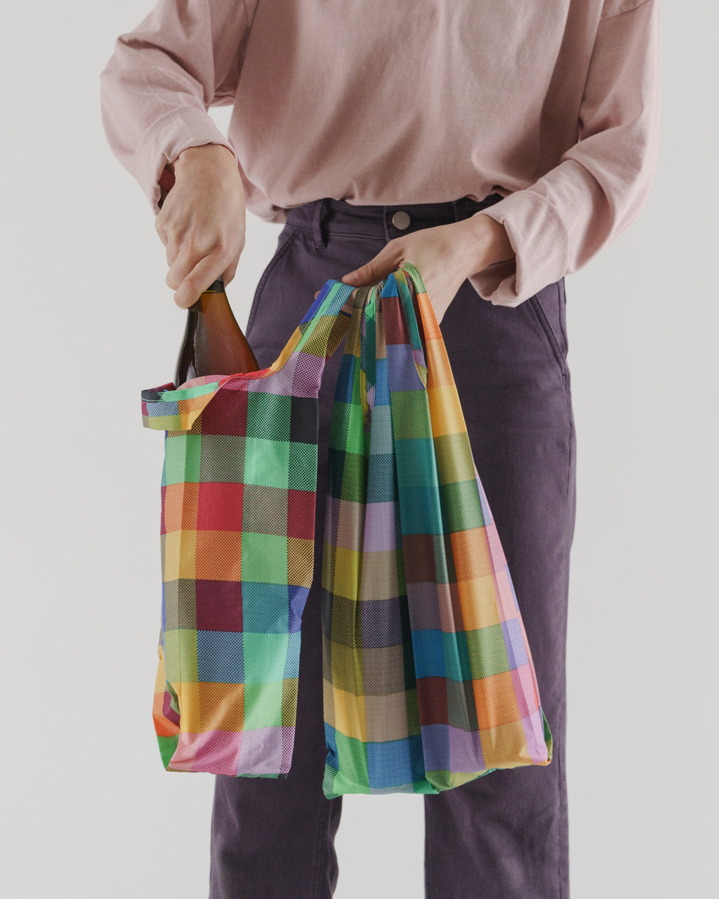 Wine Baggu Set of 3 - Madras Mix