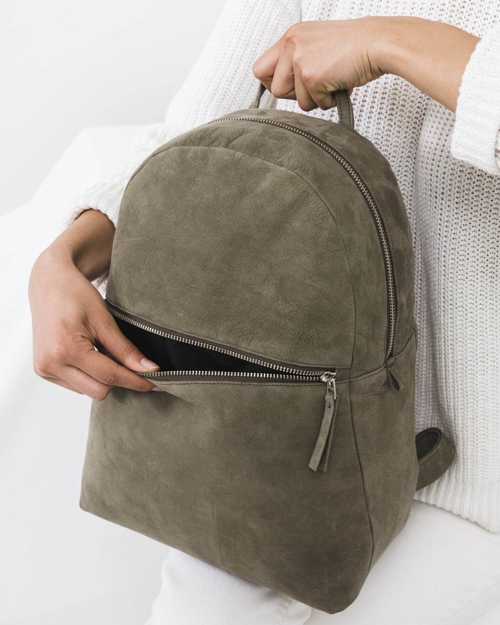 Work Backpack - Taupe Nubuck