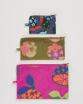 Flat Pouch Set - Collaged Fruit