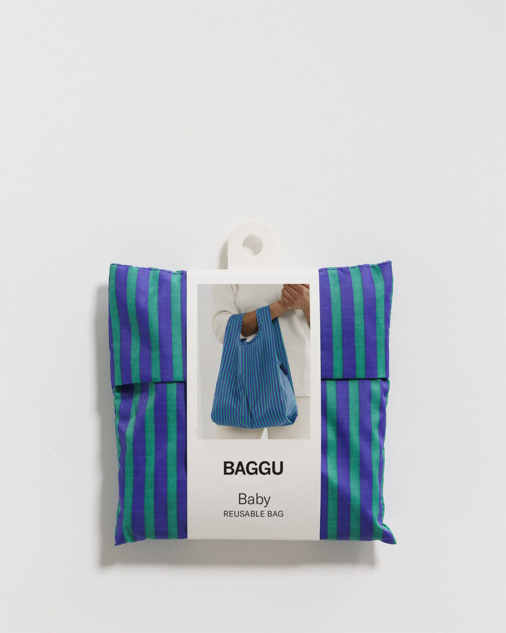 Baby Baggu - Cobalt and Jade Stripe