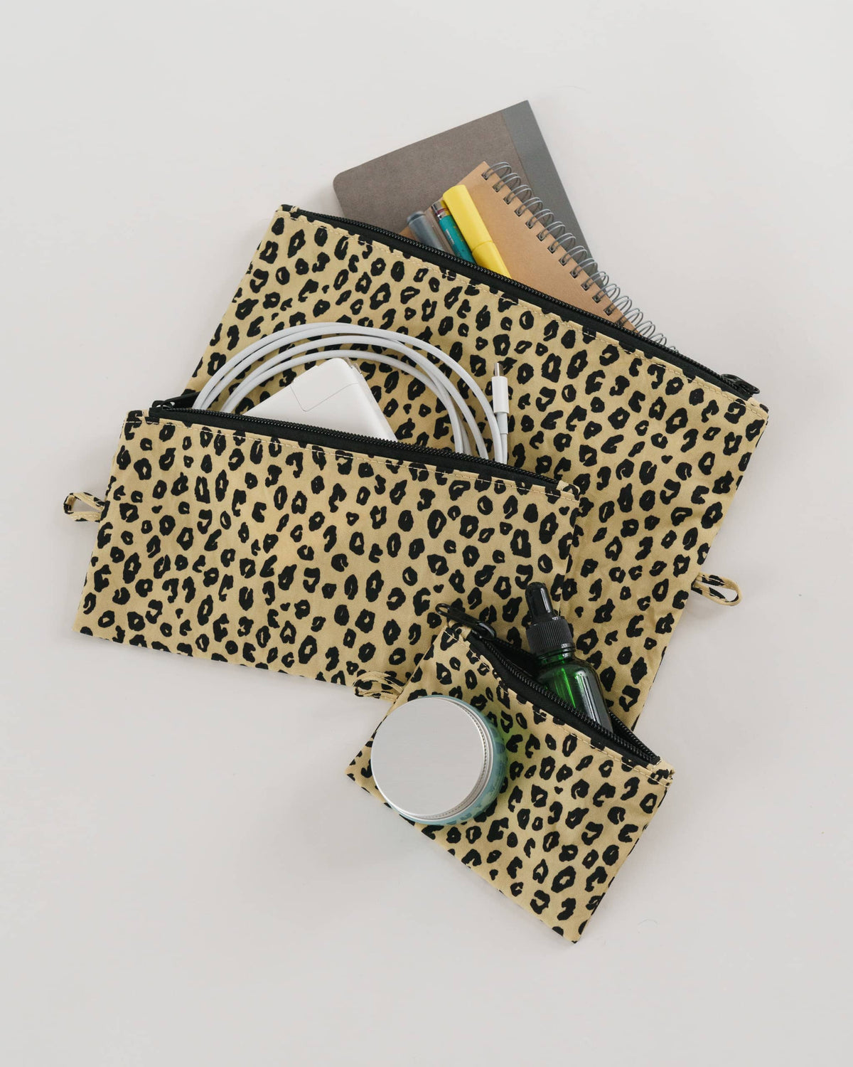 Flat Pouch Set - Honey Leopard