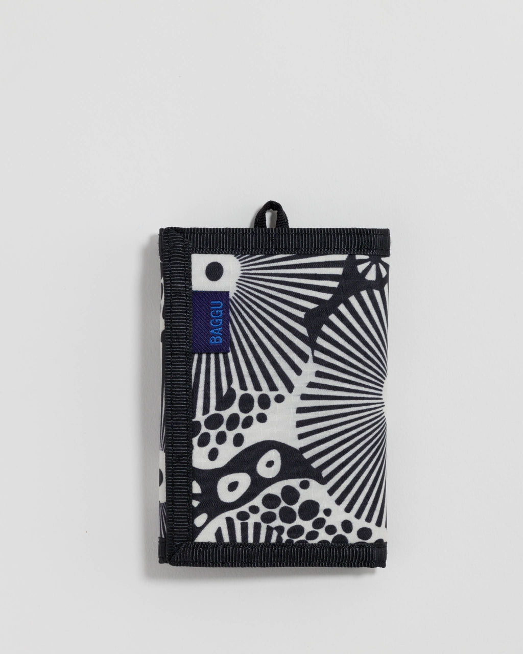 Nylon Wallet - Woodblock Floral Black