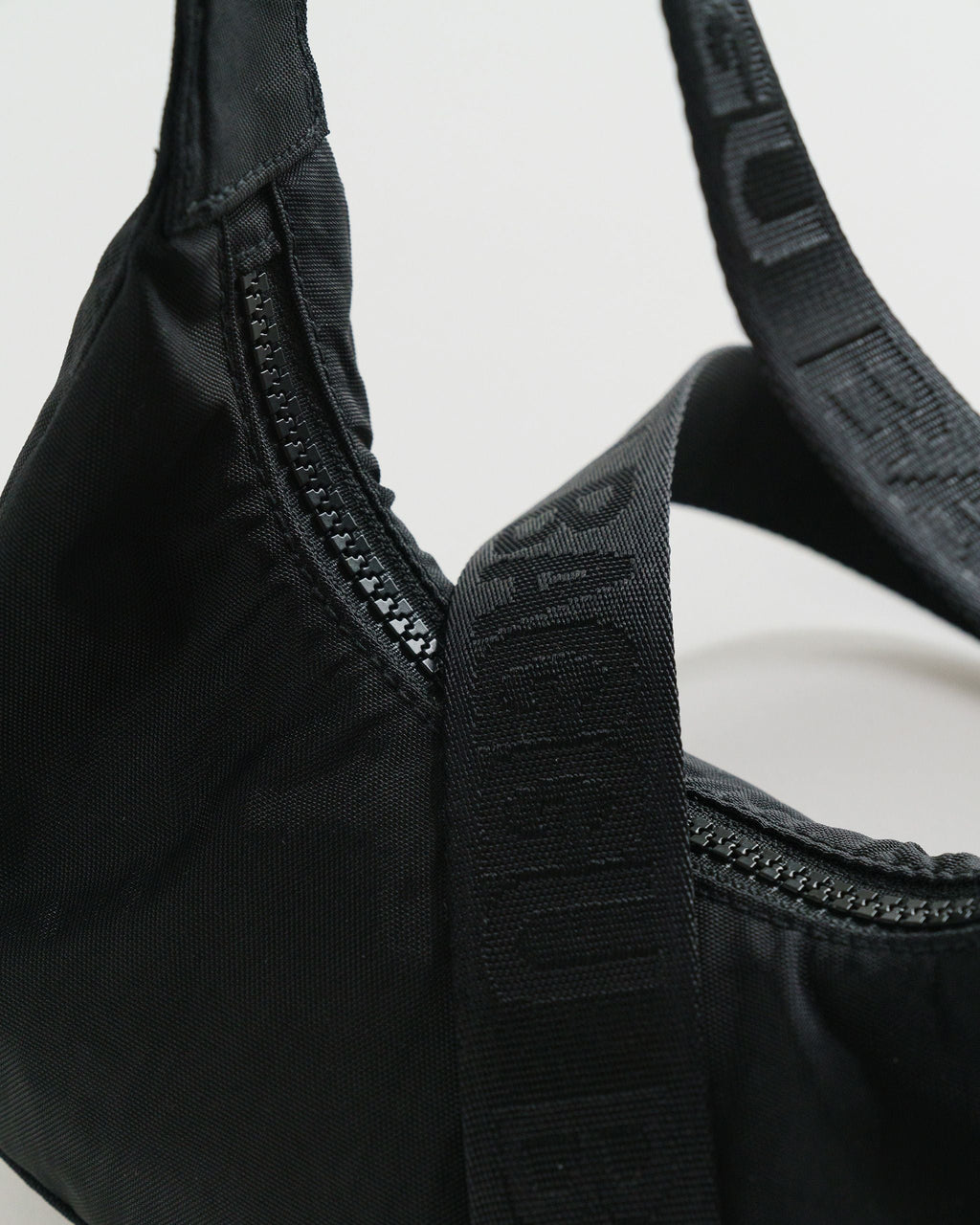 Mini Nylon Crescent Bag - Black