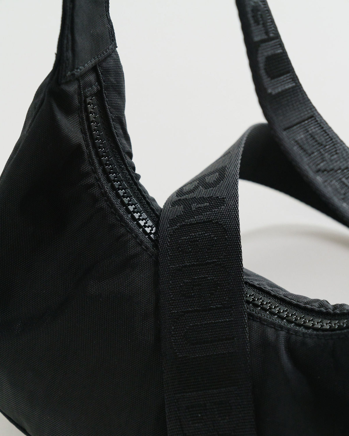 Mini Nylon Crescent Bag - Black