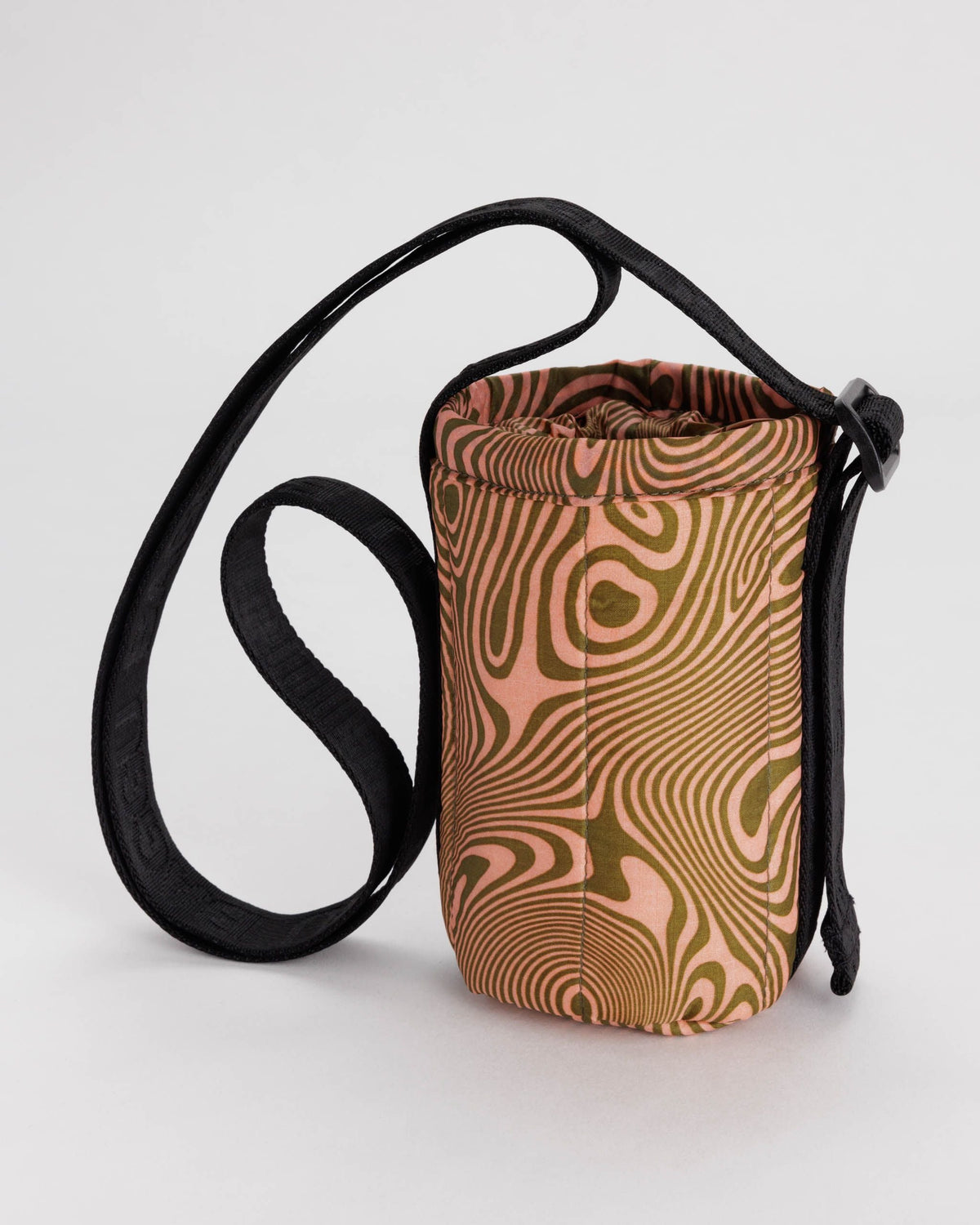 Puffy Water Bottle Sling - Trippy Swirl Salmon