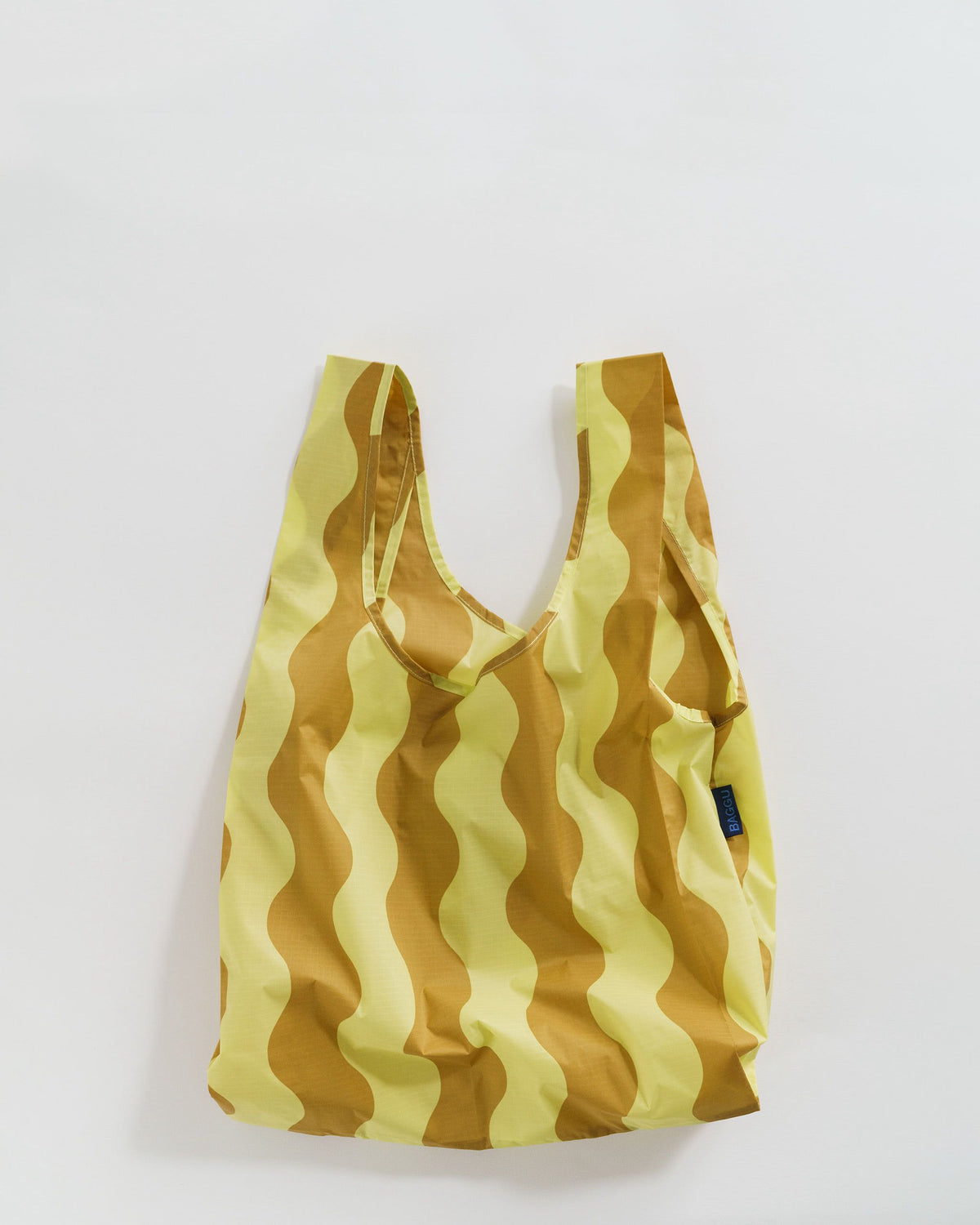 Standard Baggu - Yellow and Gold Wavy Stripe