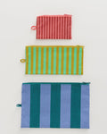 Flat Pouch Set - Afternoon Stripes