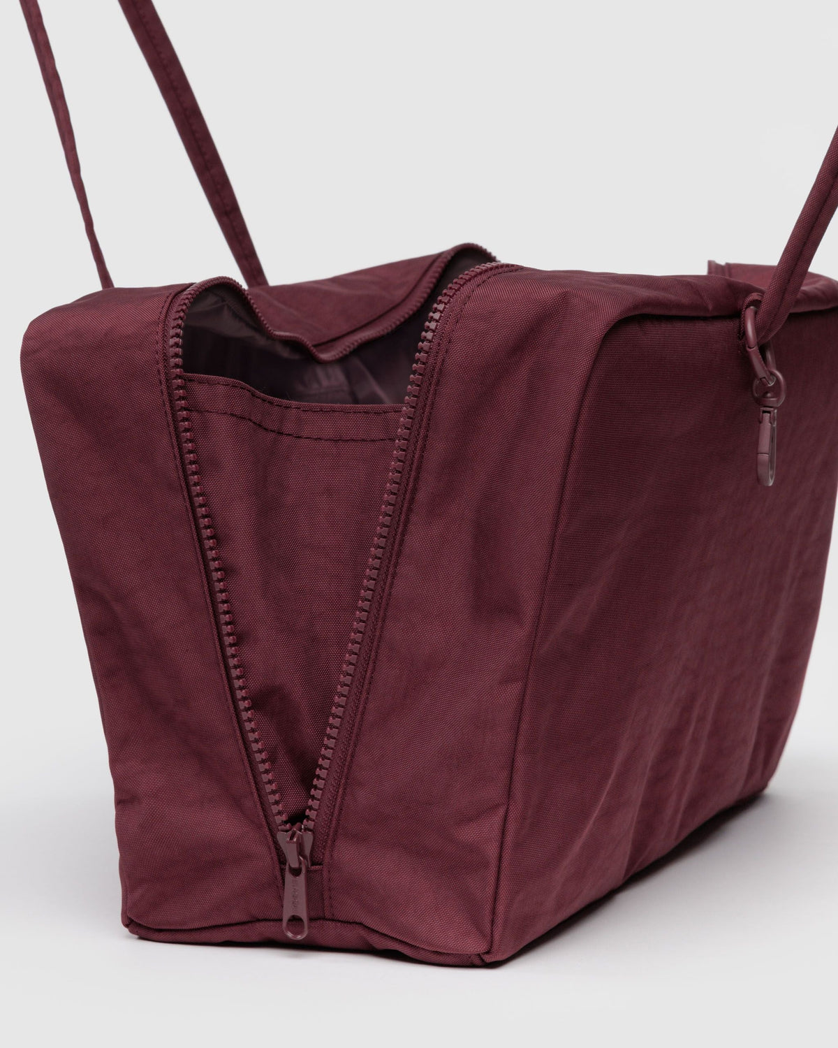Medium Nylon Bowler Bag - Mahogany