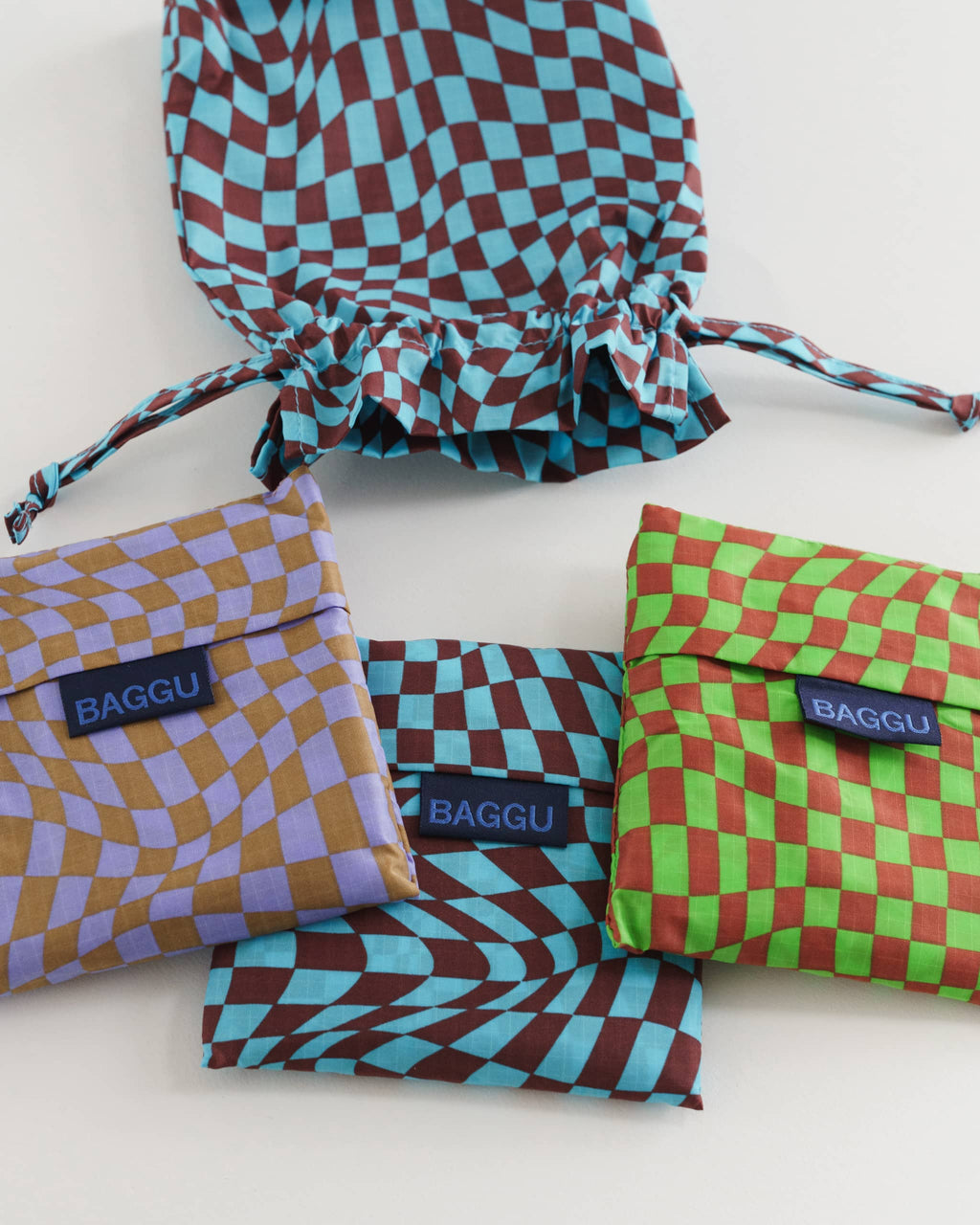 Standard Baggu Set of 3 - Trippy Checkers