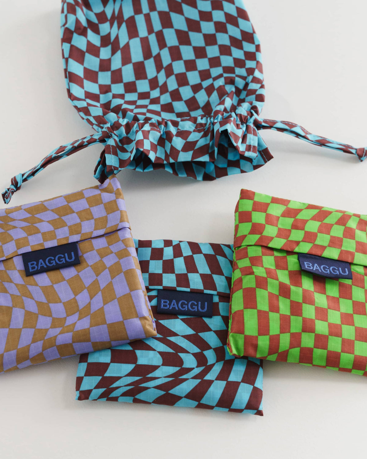 Standard Baggu Set of 3 - Trippy Checkers