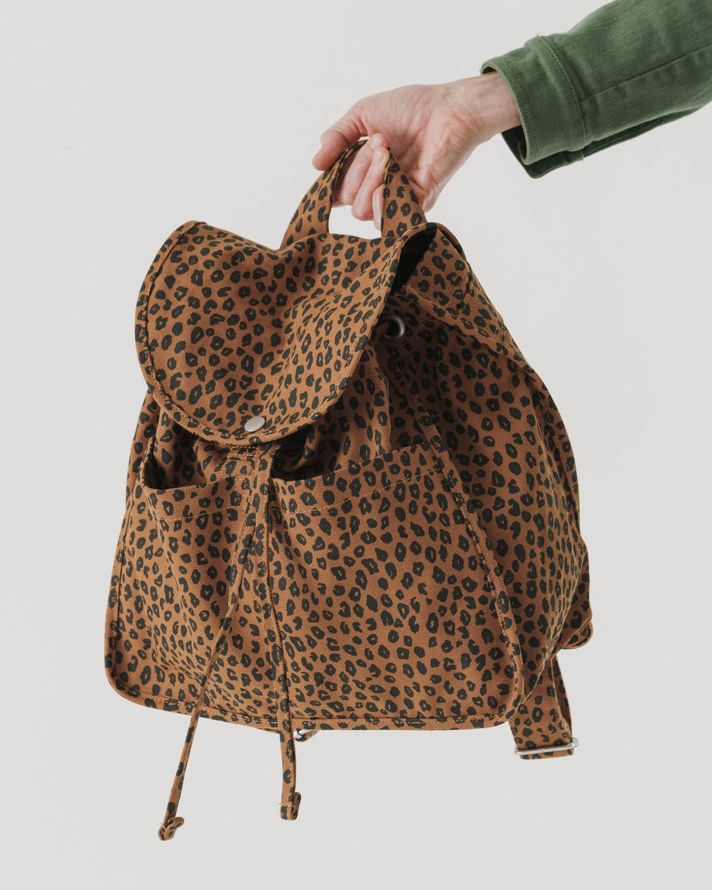 Drawstring Backpack - Leopard-Nutmeg