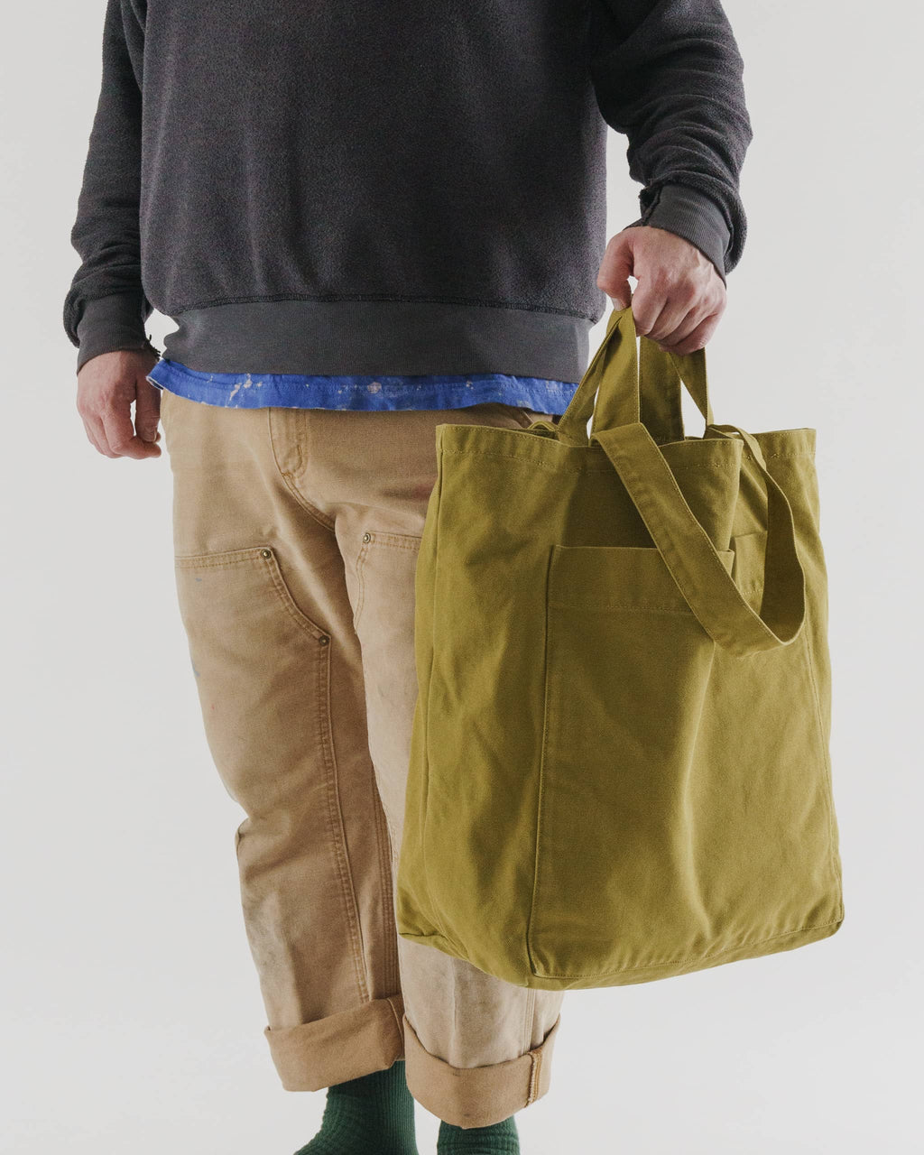 Giant Pocket Tote - Washed Spanish Olive