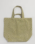 Giant Pocket Tote - Moss Trippy Checker