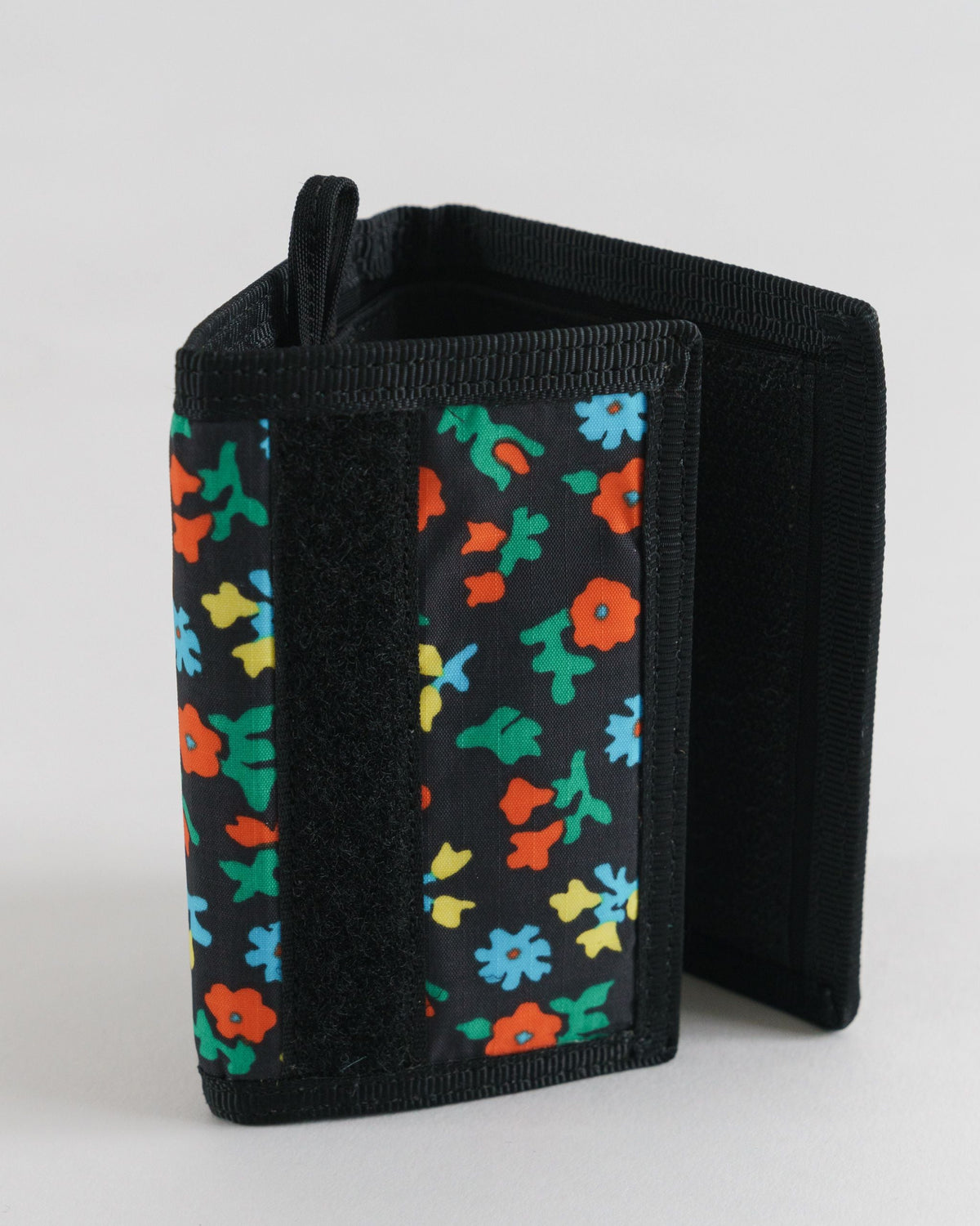Nylon Wallet - Black Calico Floral