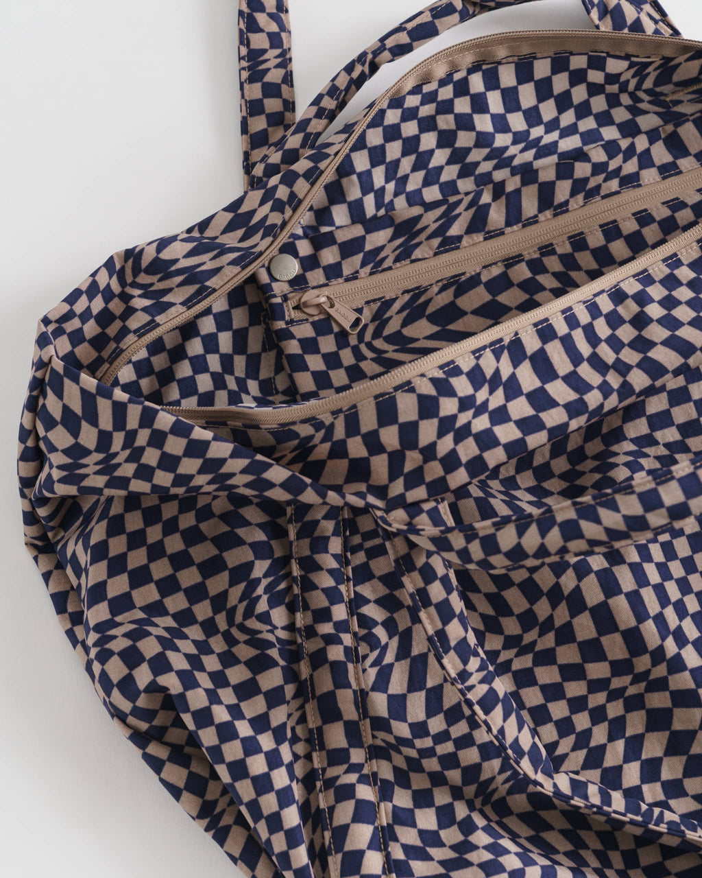Travel Cloud Bag - Indigo Trippy Checker