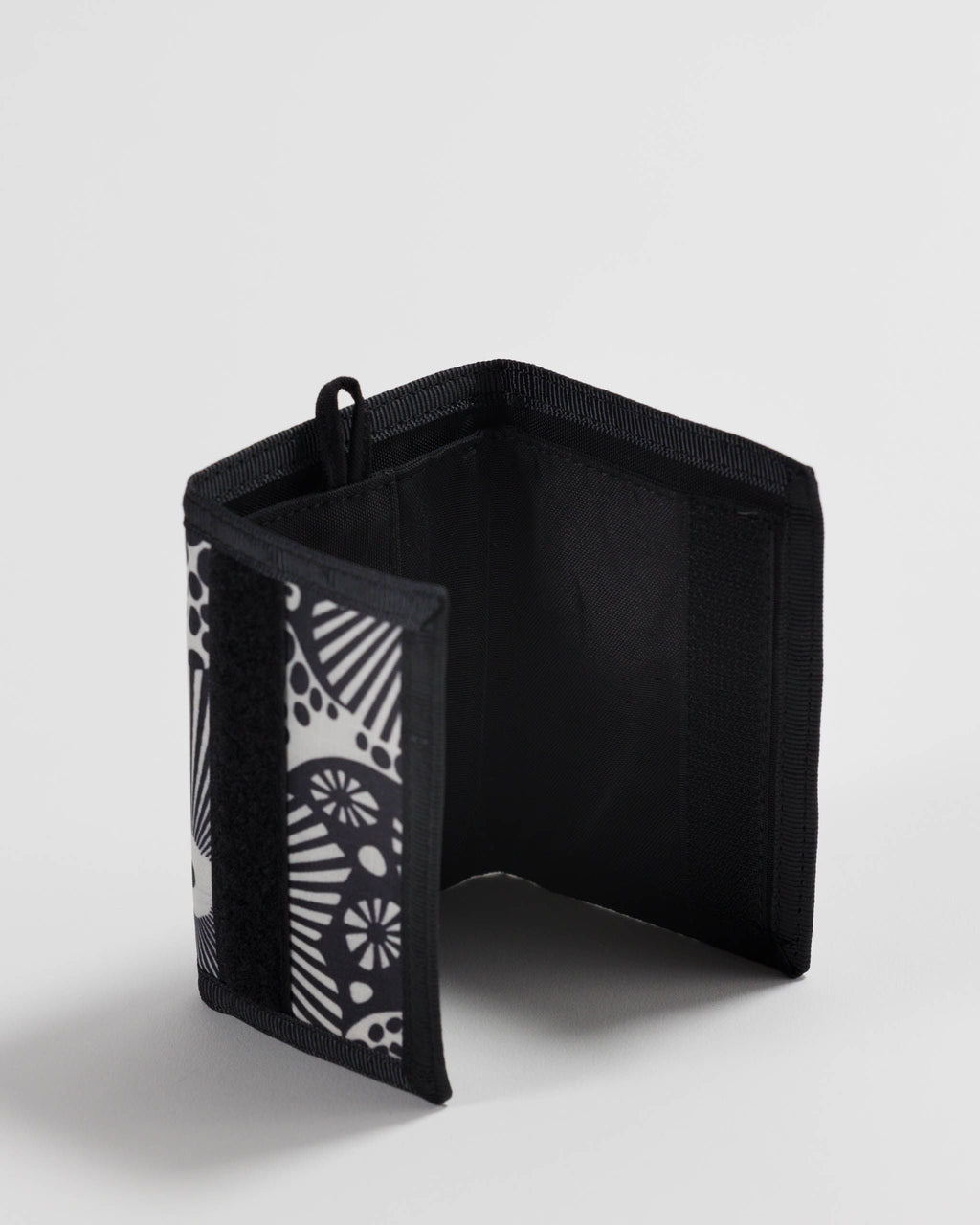 Nylon Wallet - Woodblock Floral Black