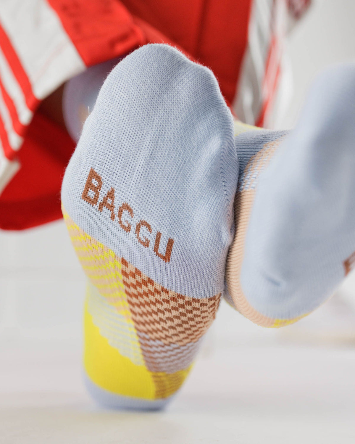 Crew Sock - Blue Madras