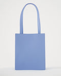 Medium Leather Tote - Soft Blue