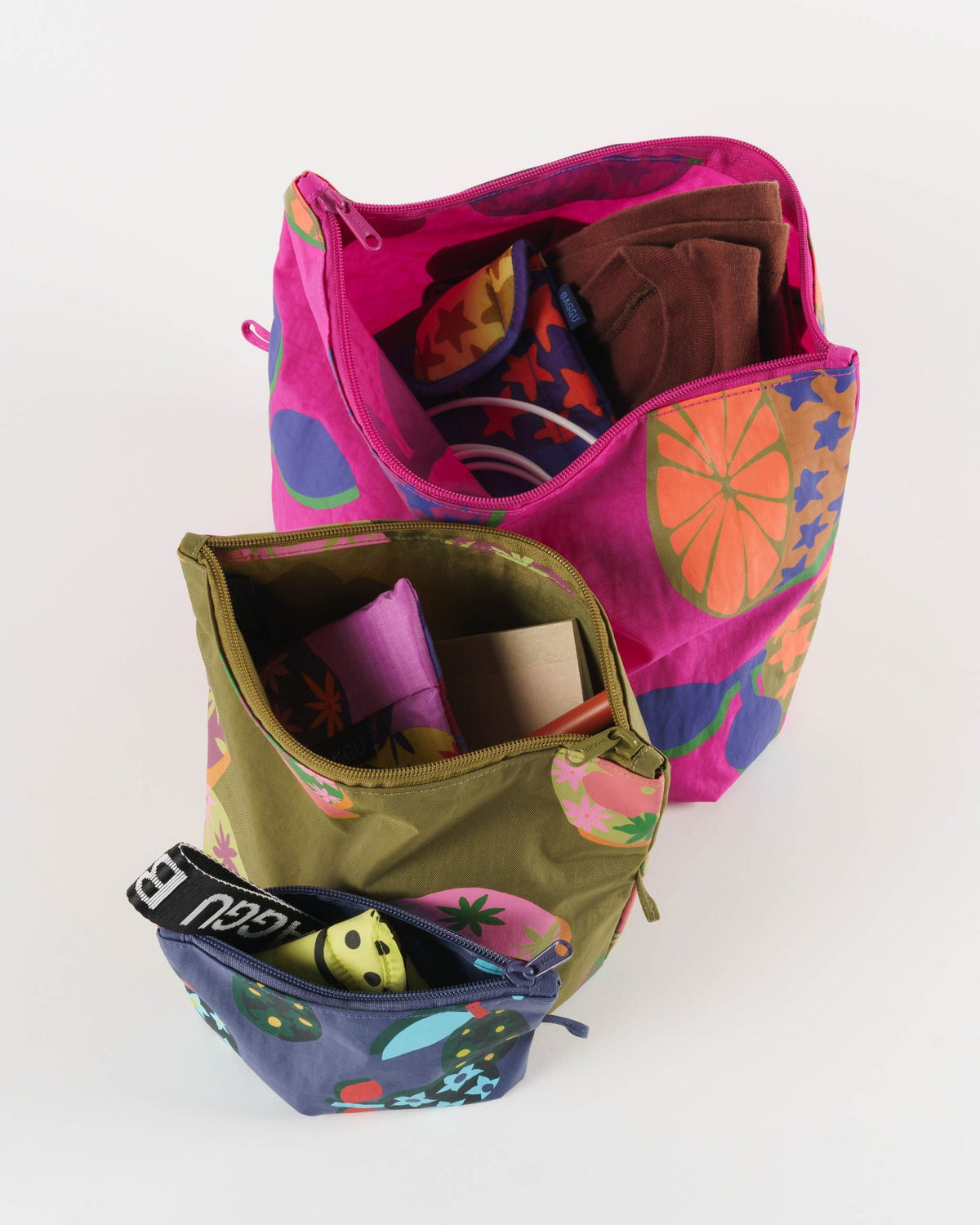 Go Pouch Set - Collaged Fruit